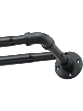 Dual Black Curtain Rod